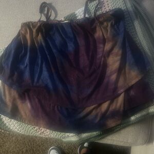 Kori Brown and Purple and Blue Tye Dye Tank Top